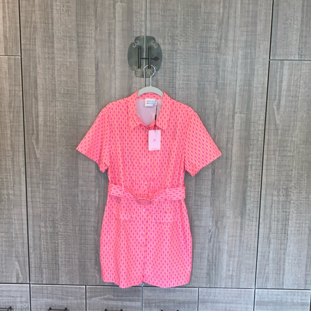HELLO MOLLY Doll Up Mini Dress Pink